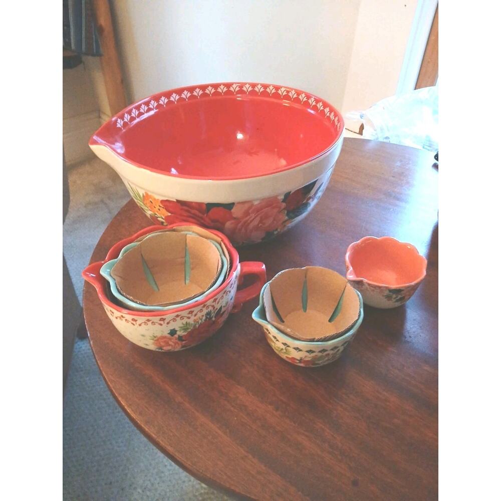 Pioneer Woman, Mixing Bowl & Measuring Cups Set